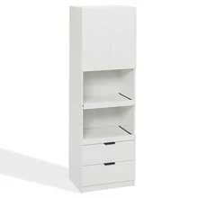 200cm High Kitchen Cabinets, Storage Cupboards, Doors, Drawers, Microwave Shelves, Tall Cabinets With Tip-Over Protection, Sideboards, Freestanding Multifunctional Cabinets For Dining Room, Living Room, White - White - View 9