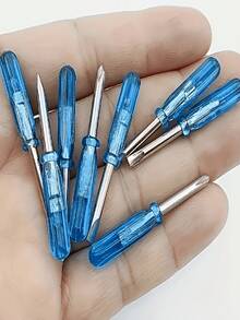 Bộ tua vít mini 9 trong 1 (4 đầu dẹt, 4 đầu khác, 1 hộp nhựa), phù hợp sửa chữa đồ chơi và DIY - bao gồm tua vít đầu dẹt siêu nhỏ 2mm, thiết kế cho người đam mê sở thích và thực hành thủ công (không cần điện) - Nhiều màu - Xem 4