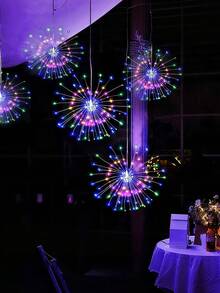 360 LED, Lampu Hias Natal Kembang Api, Lampu Peri LED Meledak, Lampu Dekorasi Teras dan Jendela Luar Ruangan Tahan Air - 1-4, Bertenaga Baterai (Baterai Tidak Termasuk), Cocok untuk Dekorasi Rumah Natal, Penggunaan Dalam/Luar Ruangan, Pertemuan Keluarga, Pernikahan, Dekorasi Pesta Liburan - Lentera Kembang Api M24 - View 9