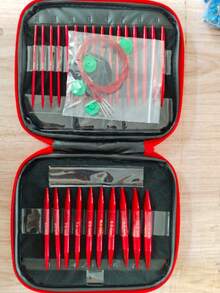 Interchangeable Round Knitting Needle Set With Needle Case - 13 Sizes. Double-Ended Aluminum Needles, Color-Coded And Numbered, Ergonomic Grip, Lightweight And Durable, Suitable For Knitting, Crochet, Weaving. - Knitting Needle Set - View 11