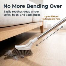 Telescopic Gap Cleaning Brush, Extendable Long Handle Narrow Crevice Brush, Household Magic Cleaning Brush For Window Tracks, Floor Gaps, Bathroom Tile, Toilet Corner Deep Cleaning - White Telescopic Version - View 3