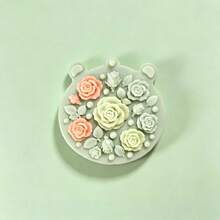 Bear Ear Rose Silicone Mold DIY Handmade Candle Aromatherapy Plaster Soap Silicone Mold - White - View 1