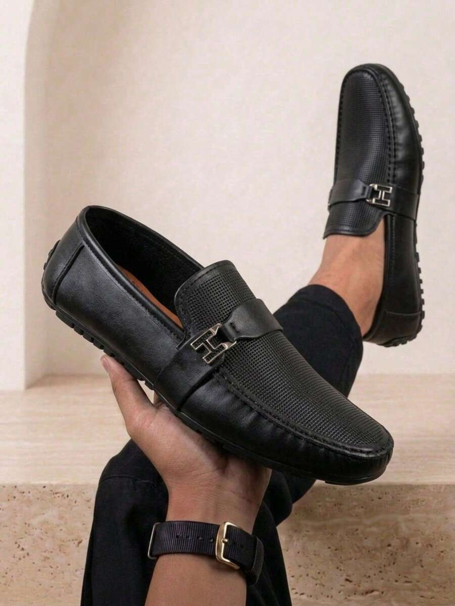 Men Loafers - Black - View 1