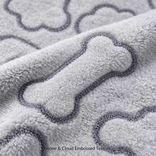 Bone Print Pet Blanket, Super Soft Plush Dog & Cat Blanket, Comfortable Wrap, 5 Sizes, Machine Washable - L: 100*160CM - View 5