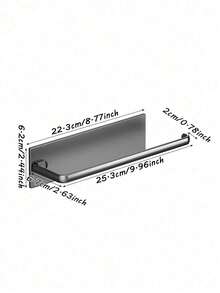 Drill-Free Self-Adhesive Toilet Paper Holder (Plastic), Wall-Mounted Paper Towel Storage Rack, Bathroom Storage Decorative Accessory, No Drilling Required, Easy Installation, Home Essential, Suitable For Kitchen, Bathroom, Office, Living Room, Closet, Etc. - Multicolor - View 10