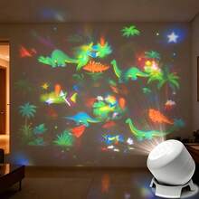 Dinosaur Themed Dynamic Projection Lamp, Dinosaur Forest Elements, USB Plug In, 360° Rotation For Dreamy Light Effects, Soft Light, Applicable To Bedroom, Living Room, Birthday Parties, An Excellent Gift - Dinosaur Dynamic Projection Light - View 8
