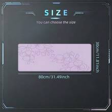 Soft Pink Sketch Floral Line Art Desk Mat Gaming Mouse Pad, Extended XL Mousepad Stitched Edge Non-Slip Rubber Base, Large Keyboard Table Pad For Gamer Office Home Decor, Perfect Birthday Christmas Gift - View 14