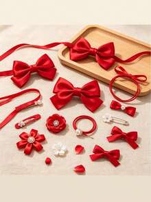 1 Roll Red Satin Ribbon [Different Widths Available], Suitable For Making Bow Hair Accessories, Cake Baking And Bundling Packaging, Gift Wrapping, Holiday Party Decoration, Bouquet Decoration, Christmas Decoration - Multiple Styles - View 9