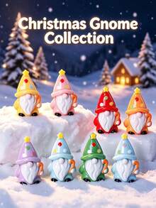 30pcs/Set Figur Kurcaci Tanpa Wajah Natal, Dekorasi Meja Mini Kurcaci Tomte Aneka Warna, Hiasan Meja Natal Musim Dingin, Dekorasi Rumah dan Hadiah Liburan - Satu-Ukuran - View 2