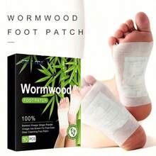 10pcs Mugwort & Bamboo Charcoal Foot Patches, Effectively Remove Body Dampness, Aid Sleep. Made Of Soft Mesh Fabric, Portable Packaging, Suitable For Various Foot Cleaning Pads, Helps Improve Sleep Quality - A - View 5