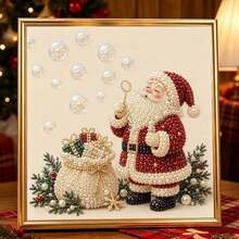 Set Lukisan Mutiara dan Berlian Santa Claus DIY, Termasuk Mutiara Bulat dan Berlian Imitasi Berwarna-warni, Set Seni Mutiara dan Berlian Buatan Tangan untuk Dewasa dan Pemula, Hadiah Liburan - Set - View 5
