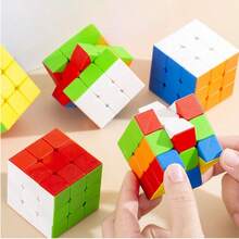 1 buah Speed Cube - 3x3 Tanpa Stiker, Mainan Sempurna, Hadiah Ulang Tahun Ideal, Hadiah Liburan, Hadiah Sempurna, Kado - MultiWarna - View 4