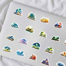 Cartoon Magic Book Doodle Decorative Stickers For Laptop, Water Bottle, Luggage, Helmet, Motorcycle, Guitar, Holiday Gift, Reward Gift - one-size - View 2