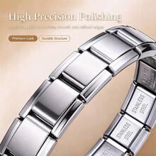 1pc High Quality Fashion Stainless Steel Elastic Bracelet Adjustable Bangle Suitable For Daily Wear - Silver - View 5