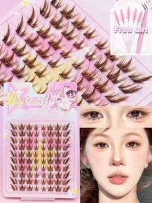AYRMILLA 80簇棕色狐狸風長款假睫毛 - C - 查看 1