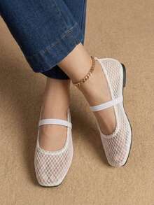 Women Flats - White - View 1