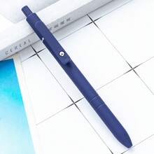 5pcs Minimalist Colorful Retractable Gel Pens, Matte Barrel With Portable Clip, Smooth Writing Stationery Set For Students And Office - Sets - View 7