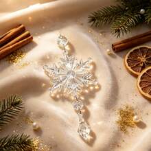 7pcs/1pc Snowflake Decorations, Christmas Tree Hanging Ornaments, Suitable For Holiday Decor, Outdoor Decor, Home Decor, Party Decor, Wedding Decor, Christmas Decor, Halloween Decor - A - View 6