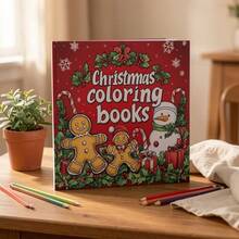24-Page Thick Christmas Coloring Book For Adults And Teens - Durable Paper, Beautiful Patterns, Sticker-Free Holiday Themed Pages, Anxiety Relief Activity Book, Featuring Gingerbread, Snowman, Candy Cane And Winter Scenes - Perfect Gift For Christmas, Birthday, New Year, Valentine's Day, Back To School And Party - 7.87in/7.87in - View 5