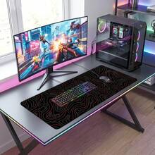 Black & White Line Pattern Extra Large Mouse Pad, Gaming Desk Mat, Large Keyboard Pad, Washable, Rubber Non-Slip Bottom, Gift Mouse Pad, Desktop Protector, Study Desk Mat, Multiple Sizes Available, Computer Keyboard Pad, Laptop Pad - View 19
