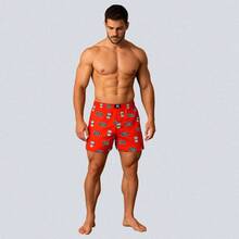 Kit 4 Samba Canção Masculina Confortável Short de Dormir Pijama Leve e Macio para Dia a Dia - Multicolorido - Visão 3