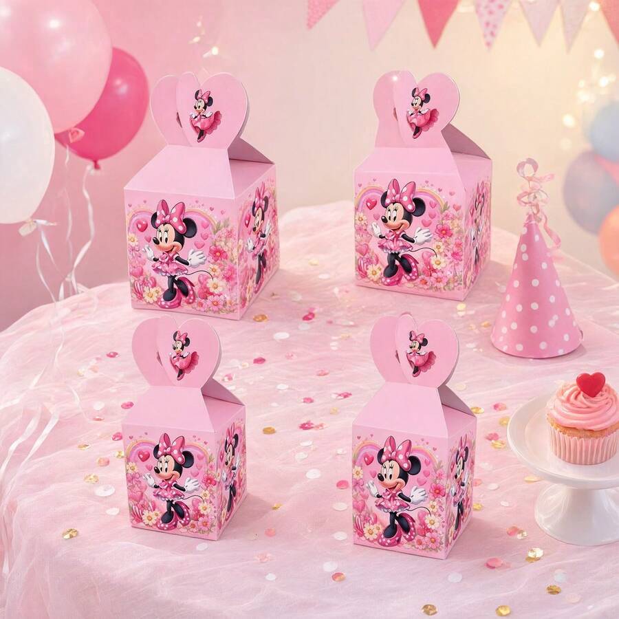 12pcs/Random 1pc Theme Birthday Party Decorations, Halloween Popcorn Boxes, Snack Boxes, Candy & Cookie Paper Box Containers, Party Favor Supplies, Tableware Decor And Party Snack Decoration Boxes, Also A Great Surprise Gift For Fans - Multicolor - View 1