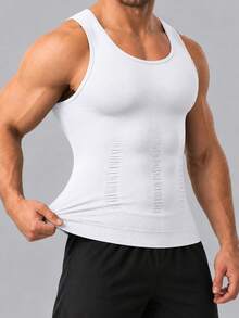 2 piezas Camiseta de tirantes de compresión transpirable y sin costuras para hombre para múltiples ocasiones - Multicolor - Ver 6