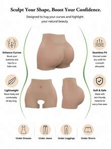 Silicone 3D Butt Lift Shaping Panties, Realistic Invisible Comfortable Wear, Must-Have Gift - Apricot - View 2