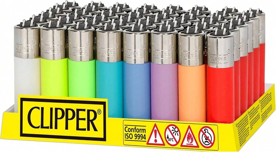 Avant ولاعات CLIPPER بألوان متنوعة وموديلات عشوائية، عبوة 12/24/48 قطعة، جودة مضمونة - مشاهدة 1