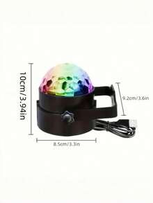 USB Powered LED Disco Ball Light - Desktop Flashing Light, Suitable For Party Decoration, Graduation, Birthday, Wedding, Summer Events And Bar Events - Made Of ABS Material, Plastic Lampshade, Built-In Electronic Components, No Battery Required - Multicolor - View 10