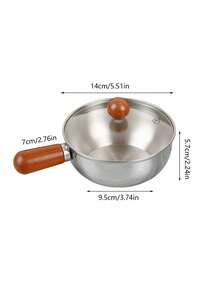 Stainless Steel Small Milk Pot With Heat-Insulated Handle, Short Handle Mini Soup Pot, Suitable For Milk, Melting Butter, Chocolate, Gravy, Egg Custard, Tea, Dessert Preparation, Kitchen Cooking, Serving - View 5
