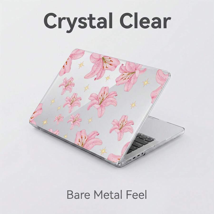 1pc Transparent Crystal Shockproof Protective Case, Suitable For MacBook, Fully Transparent Hard PC Shell With Ventilation Holes, Snug Fit Laptop Shell, Compatible With 13 Neo/13.3 Air/13.3 Pro/13.6Air/14.2 Pro/15Air/16.2Pro - View 1