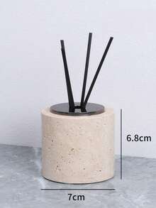 1pc Modern Art Aromatherapy Bottle, Dual-Use Reed Diffuser & Fragrance Stone Container, Multiple Colors Available, Creative Home Fragrance Decor Gift - D - View 9