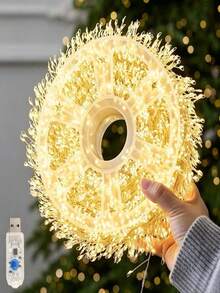 1pc USB Firecracker String Lights, 1000 LED Beads, DIY Indoor/Outdoor Decorative String Lights, 8 Flashing Modes, Create Warm Holiday Atmosphere, Suitable For Christmas, Room, Party, Christmas Tree, Home Decor And Window Decoration - Firecracker String Lights - View 9