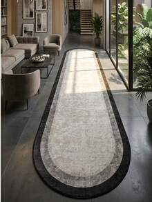 Non-Slip, Washable, Digitally Printed Rug, Runner, Kitchen Rug - Light Grey - View 2