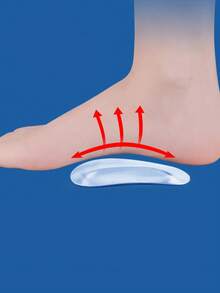 1 Pair Nylon EVA Sports Arch Support Half Insoles With Palm Cushion - Clear - View 6