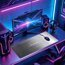 Gradient Line Text "Have A Good Time" Gaming Mouse Pad Large Desk Mat, Non-Slip Rubber Base With Stitched Edge, XL Extended Computer Keyboard Desk Pad 35.4x15.7 Inch, Table Mat For Home Office & Gamers, Ideal Gift For Men Women - View 4