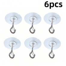 6/3/1pc Self-Adhesive Hanging Hooks, Durable Wind-Resistant Screw Hooks, Suitable For Outdoor Garden Flower Pot Hanging Brackets - Multicolor - View 11