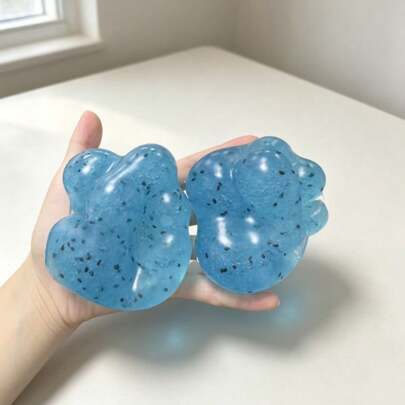 1pc Ocean Blue Sand Ball Slow Rebound Toy, Stress Relief Sound, Suitable For Various Holidays, Can Be Used As Birthday Gift, Halloween Gift, Thanksgiving Gift, Christmas Gift, Labor Day Gift, Back To School Gift, Party Gift. Squishy, Squishy Toys, Squeeze, Slow Rebound, Crunchy Squishy's, Crunchy Butter Squish, Squeeze Ball, Soft Tpr, Dumpling Squish, Asmr, Gift, Sqiushy, Halloween, Slushy Ball