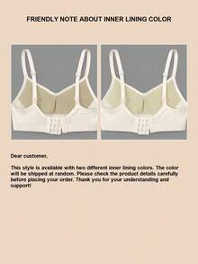 2pcs/Set Girls Ribbed Bra, Skin-Friendly, Suitable For 13-16 Years Old - Multicolor - View 6