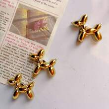 5/10pcs Gold Shiny Puppy Fridge Magnet Set, Cute Magnetic Decorative Stickers, Suitable For Refrigerator, Whiteboard, Office, Kitchen, Home Decor, Fun Gift For Friends, Party Supplies, Bright And Colorful, Durable And Waterproof, Desktop Decoration - Puppy - View 4