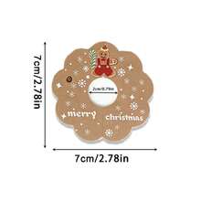 50pcs/Pack Party Theme Christmas Event Wine Glass Decoration Cards, Baking Bag Gift Box Decoration Message Cards, Cardstock With Clips - View 5