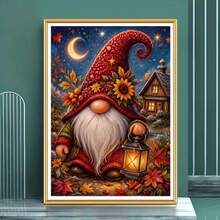 1PC DIY 5D Diamond Painting Kit Gnome Pattern - Round Full Diamond Art Mosaic Craft, Home Wall Decor, Unframed - No Frame - View 2