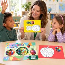 1 Set Kids 3D Geometric Collage Handmade DIY Puzzle Stickers Focus Training Early Education Educational Toy - Multicolor - View 7