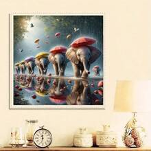 1 Set - DIY Handmade 5D Diamond Painting Kit, Diamond Painting Tool Set Suitable For Adult Beginners, Can Be Used To Make Handicrafts, Suitable For Decorating Living Room, Bedroom, Office And Other Places, Can Be Used For Wall Decoration Art - round diamond - View 4