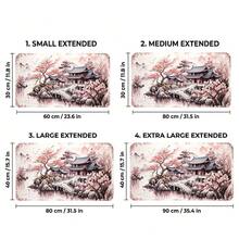 Alfombrilla de ratón extra larga con paisaje rosa, diseño artístico para juegos, oficina y hogar, adecuada como regalo para amigos y familiares, base de goma, tapete de escritorio para PC, portátil y estudio, múltiples tamaños, alfombrilla para teclado de computadora, antideslizante, duradera y suave - Ver 8