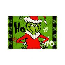 The Grinch , Christmas Placemat, 1pc, Christmas Table Mat, Table Decor Mat, Merry Grinchmas, Protect Tabletop, Christmas, Christmas Family Gathering Party Decoration, Dining Room Tabletop Arrangement Scene - Multicolor - View 10