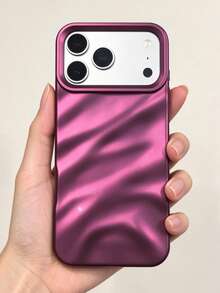 Luxury Cherry Red Water Ripple Phone Case Compatible With Iphone 18 Pro Max/18 Pro/18/17 Pro Max/17 Pro/17/16 Pro Max/16/16 Pro/16 Plus/15/15 Pro Max/15 Pro/15 Plus/11/12/13/14 Pro Max/12 Pro/12 Pro Max/13 Pro/13 Pro Max/14 Pro/14 Pro Max/14 Plus, Light Luxury Design, INS Style, High-End Feel, New Arrival, Gentle Elegant Exclusive Phone Protective Case For Women - Cherry Red - View 4
