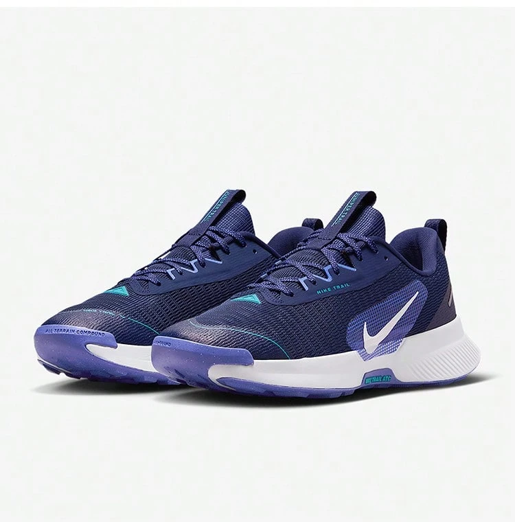 NIKE Juniper Trail 3 Men's Deep Navy Blue Purple Trail Running Shoes Sapphire Colorblock Outdoor Trail Style FQ0904-401 - Royal Blue - View 1