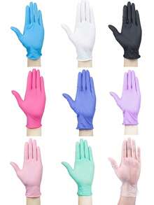 Haus Hana Powder-Free Disposable Nitrile Gloves – Durable Multipurpose Cleaning & Food-Handling Gloves, 4/100/300pcs - Multicolor - View 10